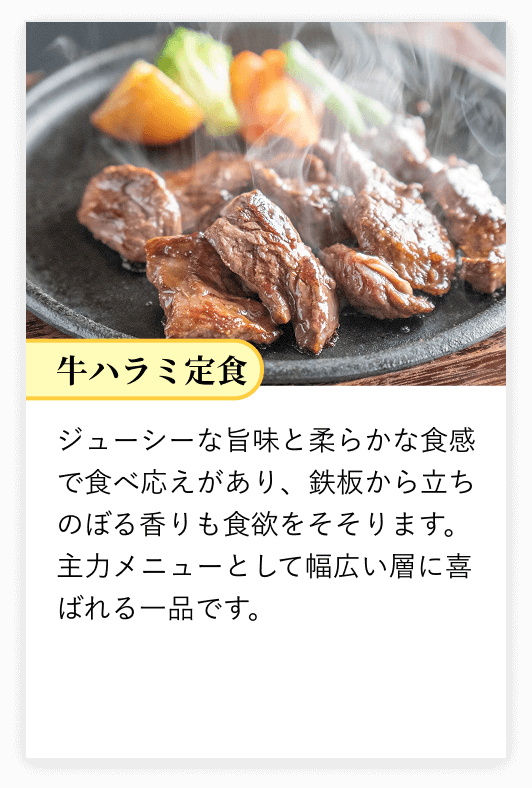 牛ハラミ定食